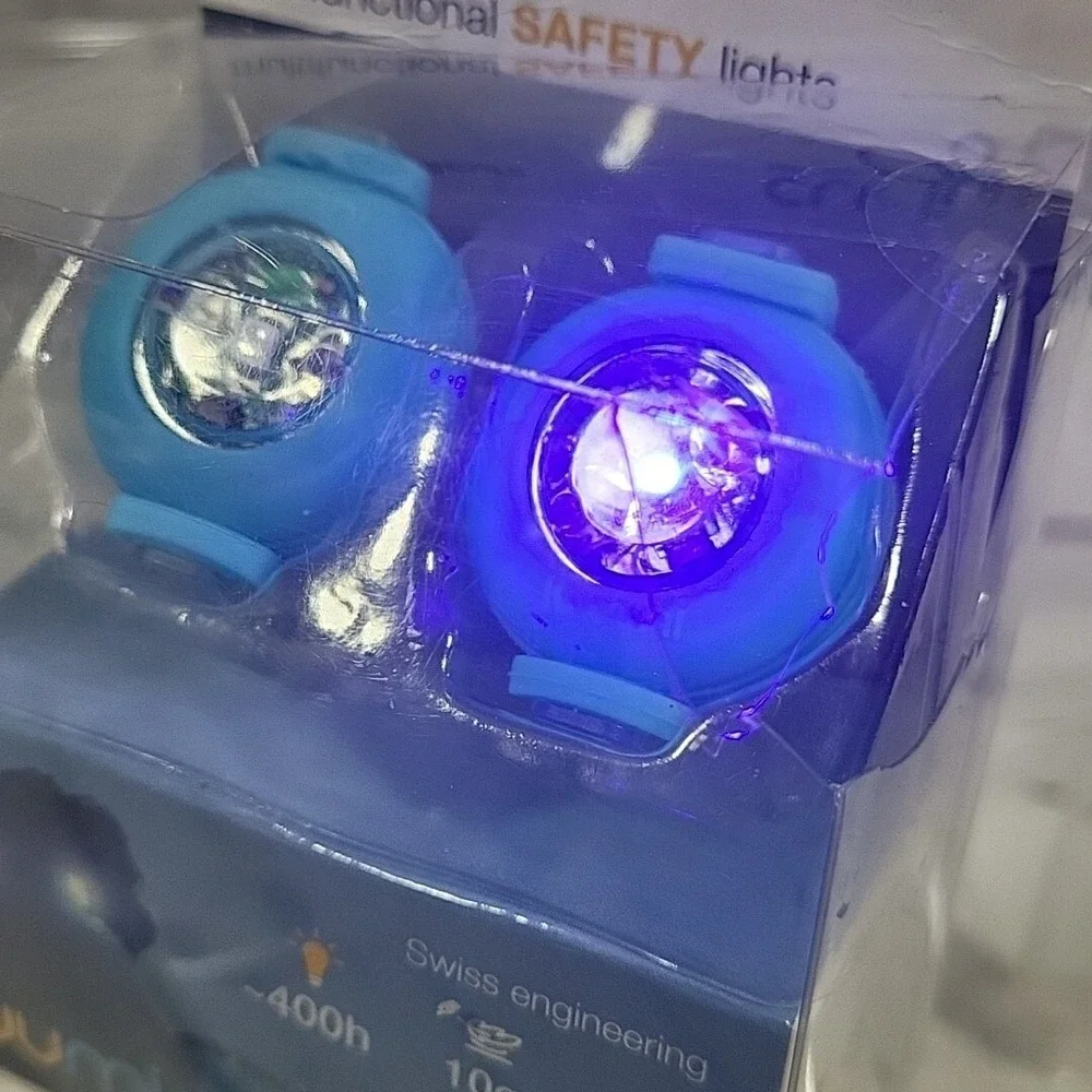 Curli‎ Multi Function Safety Lights For Dog Collars Pack Of 2 Blue New in Box